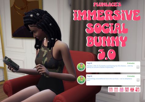 Immersive Social Bunny 5.0 | Patreon School Cc Sims 4, Sims 4 Script Mods, Sims 4 Gameplay Mods, Sims 4 Maxis Match Hair, Sims 4 Jobs, Sims 4 Cc Shopping, Sims 4 Pc, Mods The Sims 4, Maxis Match Hair