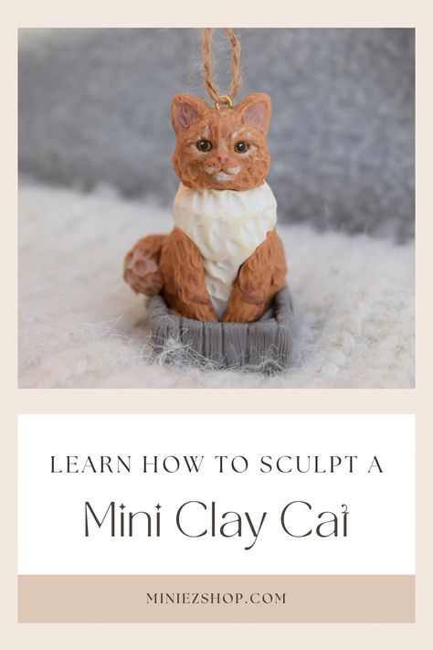 Learn how to sculpt a miniature polymer clay cat with Miniezshops sculpting tutorial on YouTube. Tap to watch now! Polymer Clay Sculpting Tutorial, Cat Out Of Clay, Polymer Clay Cat Tutorial, Polymer Clay Cat, Miniature Polymer Clay, Clay Cat, Air Clay, Sculpting Tutorials, Cat Sculpture