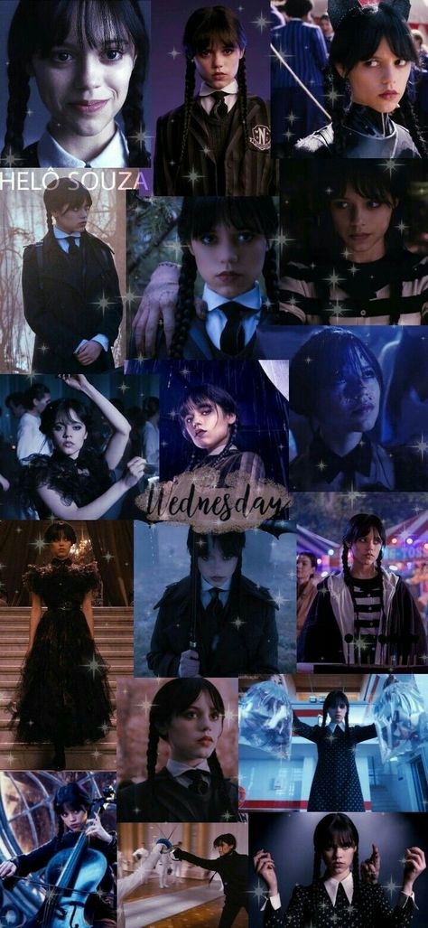 Wensday Astetic, Wednesday Addams Collage, Wednesday Addams Wallpaper, Wednesday Addams Tattoo, Wednesday Addams Party Ideas, Wednesday Addams Party, Wednesday Addams Birthday, Wednesday Wallpaper, Wednesday Party