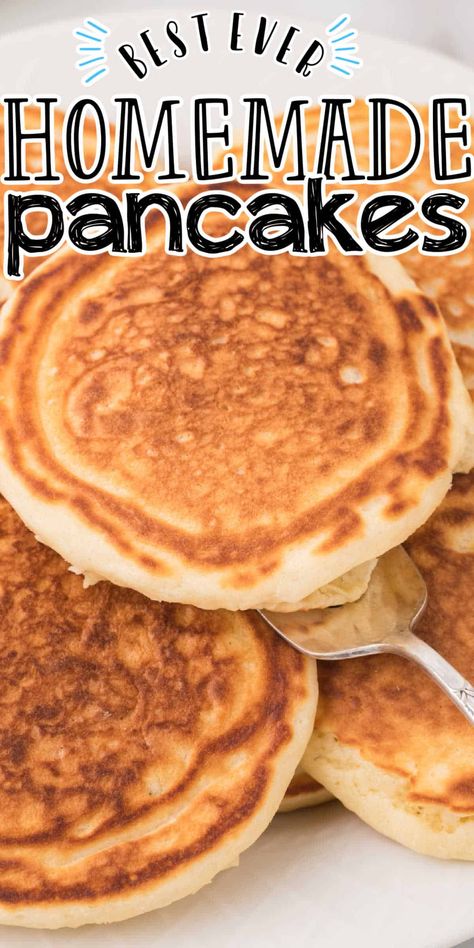 Easy Pancake Mix Recipe, Homemade Pancakes Recipe, Breakfast For Toddlers, Homemade Pancake Mix Recipe, Fluffy Homemade Pancakes, Easy Homemade Pancake Recipe, Pancake Batter Recipe, Easy Pancake Mix, Christmas Breakfast Brunch