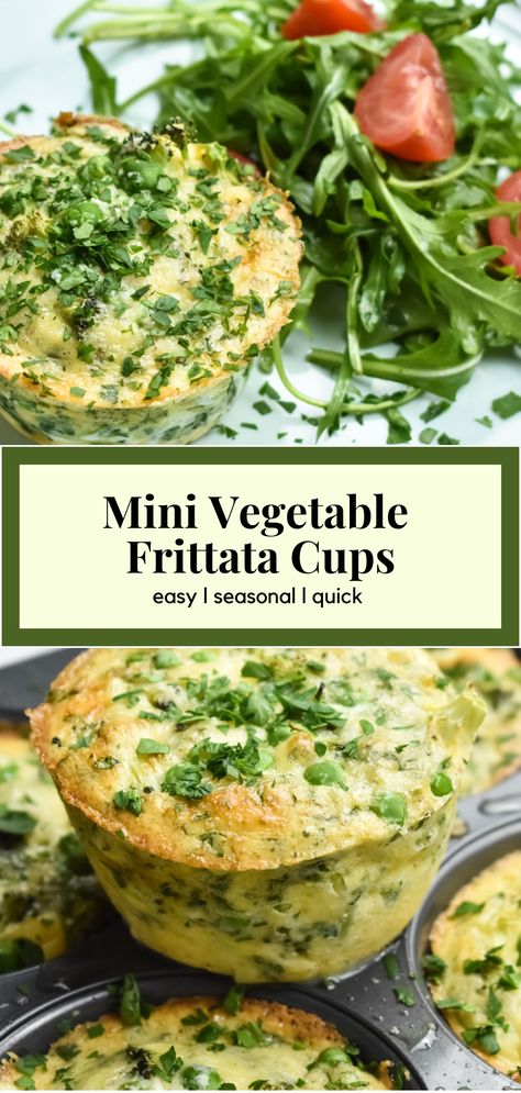 Frittata Cups, Edible Flowers Cake, Mini Frittata, Vegetable Frittata, Jumbo Muffins, Seasonal Vegetables, Pecorino Cheese, Mediterranean Food, Fairy Party