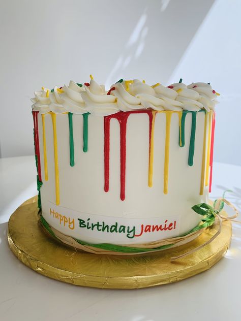 One Love Birthday Cake, One Love Party Theme, Bob Marley Birthday Party Ideas, Reggae Party Theme, Reggae Cake, Jamaica Theme Cake, Rasta Cake Ideas, Jamaican Birthday Cake, One Love Birthday Theme