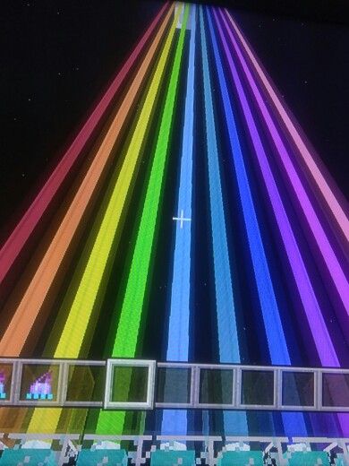 Colorful beacons in my world My World, Minecraft, Harry Potter, Color