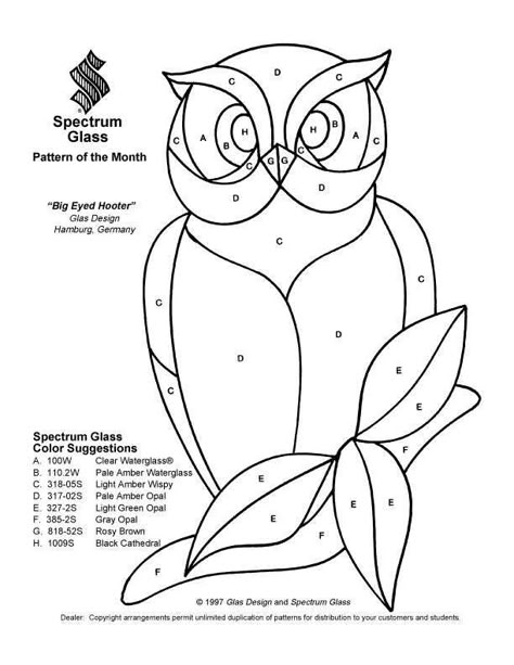 Owl Vitromosaico Ideas, Intarsia Wood Patterns, Spectrum Glass, L'art Du Vitrail, Stain Glass Patterns, Stained Glass Quilt, Stained Glass Patterns Free, Stained Glass Church, Stained Glass Animals