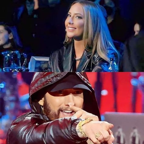 Hailey Mathers, Eminem And Hailie, Hailie Mathers, Eminem Smiling, 50 Cent And Eminem, Hailie Jade, Eminem Memes, Eminem Funny, Best Rapper Ever