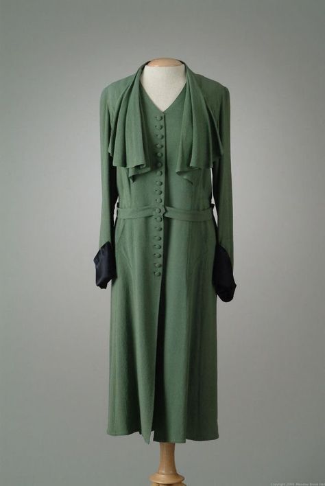 1930s Day Dress, 1938 Fashion, 1920s Day Dress, Classic Couture, 1940 Dress, Digital Dress, Wayne State University, 1930 Fashion, 1930's Fashion