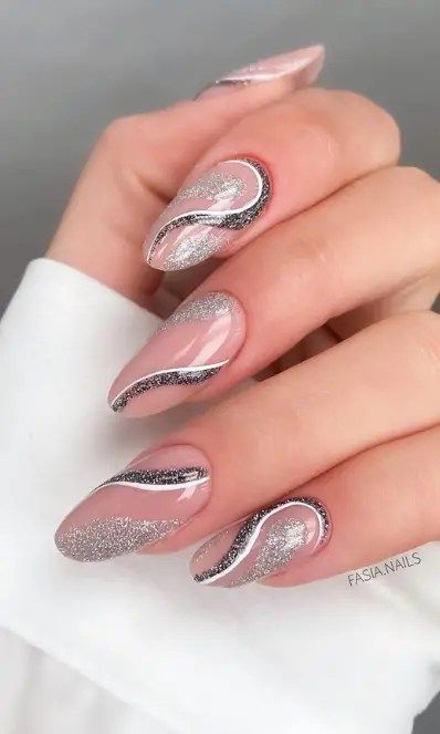 Nail Art 2023, Nye Nails, 2023 Nails, New Nail Art Design, Confetti Nails, Nails Art Designs, Elegant Nail Designs, Art Design Ideas, Vintage Nails