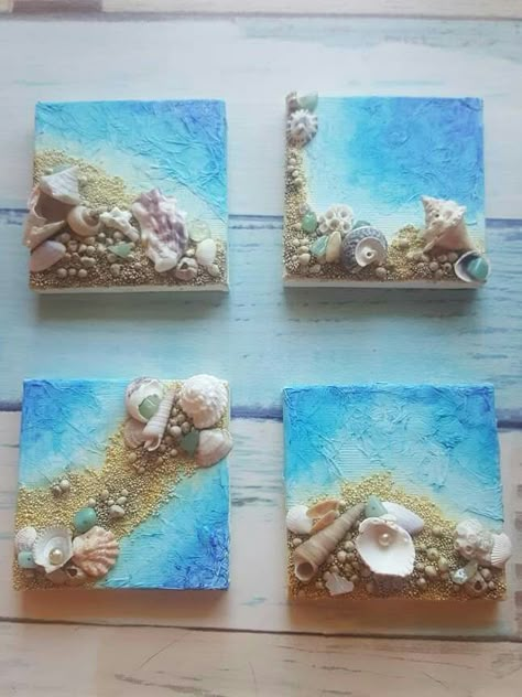 Deco Theme Marin, Plastic Bottle Crafts Flowers, Beach Crafts Diy, Seashell Art Diy, Beach Themed Crafts, Diy Wood Pallet Projects, Diy Wood Pallet, Pretty Christmas Decorations, Living Room Wall Color