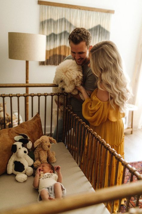 Photoshoot With Newborn, Family Photoshoot With Newborn, Baby In Crib, Newborn Photos Family, Nursery Details, Hunter Premo, Newborn Family Pictures, Lifestyle Newborn Photos, Newborn Photography Boy