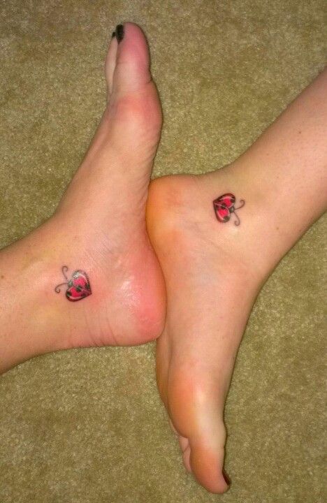 Mother daughter Tattoos for my Lil love bug!!! (Of course when she gets older) Ladybug Tatoos, Watercolor Tatoos, Thinking Tattoo, Niece Tattoo, Ladybug Tattoos, Clothing Videos, Tattoo Ideas For Moms, Culture Inspiration, Cousin Tattoos