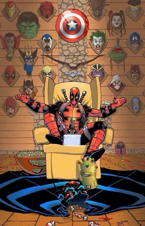 Comic Deadpool, Deadpool Artwork, Deadpool Funny, Bull Painting, Avengers Poster, Deadpool Art, Deadpool Comic, Deadpool Wallpaper, Wade Wilson