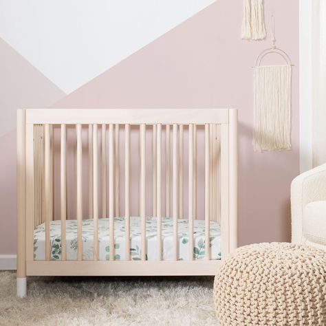 Gelato 4-in-1 Convertible Mini Crib, Natural/White, WE Kids | West Elm Gelato Mini Crib, Mid Century Nursery, Nursery Nook, Small Space Nursery, Mattress Pad Cover, Stylish Nursery, Space Nursery, Adjustable Mattress, Mini Crib