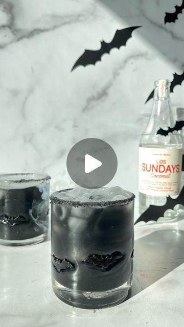 Alaura Berry on Instagram: "The Black Magic Marg 🔮👽

Want to know a quick & easy way to make your cocktail or drink instantly creepy!? Add activated charcoal to turn it black 🖤 Using a small amount of activated charcoal won’t change the flavor of the drink & can actually help with a hangover! Perfect for Halloween 👻👽🎃 I’ve also lined the glass with Black Sea salt!

Here’s what you need to recreate this drink:
〰️2oz coconut @los_sundays tequila (my obsession) 
〰️1oz @cointreau_us 
〰️3/4oz lime juice 
〰️activated charcoal 
〰️black sea salt 
〰️dry ice 
Combine all ingredients and pour over ice! Top with dry ice for an extra spooky touch 😈 

Ps. Anyone else a AHS fan?! Season 1 was my all time fav and this song still gives me the heebie-jeebies 🤡" Dry Ice, Activated Charcoal, Black Magic, Lime Juice, Quick Easy, Tequila, Coconut, Give It To Me, Turn Ons