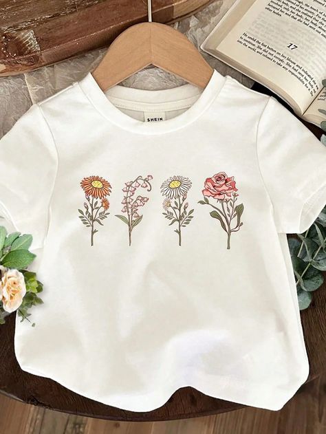 Canary Houze · Products · Floral Essence: Casual and Simple Women's T-Shirt for Summer · Shopify White T Shirt With Design, Shirt Designs For Women Casual, Silly Shirts For Women, Aesthetic T Shirts Vintage, Cute T-shirts, Shirts From Shein, Cute T Shirt Designs, Colorful Tshirts