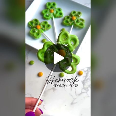 TikTok · Colleen Forton Shamrock Pretzel Pops, Shamrock Pretzels, Pretzel Pops, Fun Holiday Treats, Saint Patricks, Sweet And Salty, Holiday Treats, Holiday Fun, St Patricks Day