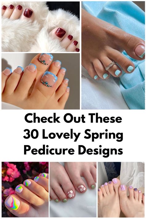 Spring Pedicure Designs, Spring Pedicure Ideas, Spring Pedicure, Red Nails Glitter, Pedicure Ideas, Pedicure Designs, Model Nails, Girl Needs, Simple Nail Designs