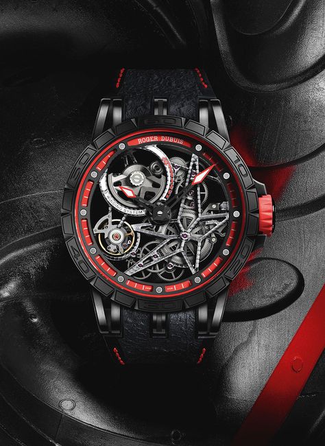 Roger Dubuis Excalibur, Roger Dubuis, Heart Rate Monitor Watch, Trendy Watches, Swiss Army Watches, Skeleton Watches, Best Watches For Men, Wrist Wear, What Time Is It