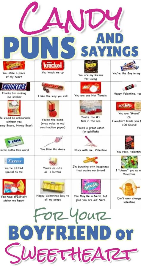 Food Puns For Boyfriend Care Packages, Valentines Candy Cards For Him, Candy Birthday Cards For Boyfriend, Play On Words Candy Gifts, Candy Poems For Boyfriend, Candy Gifts With Cute Sayings, Candy Jokes Gift Ideas, Cute Candy Sayings For Boyfriend, Candy Quotes For Boyfriend