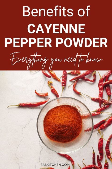 A vibrant pin showcasing the complete guide to Cayenne Pepper Powder: nutrition, benefits, usage tips, where to buy, and proper storage techniques. Spice up your life with this fiery and healthy addition! 🌶️🔥 #CayennePepper #SpiceGuide Cayenne Pepper Powder, Cayenne Pepper Benefits, Kitchen Tricks, Magic Herbs, Spice Up Your Life, Hottest Chili Pepper, Creative Kitchen, Pepper Powder, Holistic Medicine