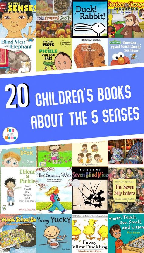 Teaching The 5 Senses, Books About The Five Senses For Preschool, 5 Senses Preschool Curriculum, Preschool 5 Senses Theme, Five Senses Books Preschool, 5 Senses Books Preschool, Senses Books For Preschool, My Five Senses Activities For Preschool, 5 Senses Preschool Crafts