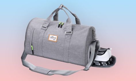 The 5 Best Weekender Bags With Shoe Compartments Weekender Bags, Leather Weekender Bag, Leather Weekender, Luggage Strap, Leather And Canvas, Your Shoes, Vacation Outfits, Weekender Bag, Duffel Bag