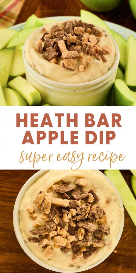 Heath Fruit Dip, Book Club Snacks Appetizers Finger Foods, Toffee Dip, Toffee Bar, Football Tailgate Food, Cream Cheese Fruit Dip, Fruit Dips, Cream Cheese Recipes Dip, Heath Bar