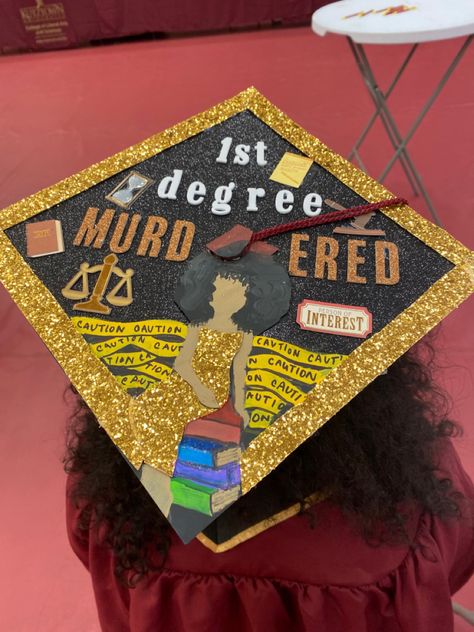 Associate Degree Graduation Cap, Associates Degree Graduation Cap, Law School Graduation Cap, Grad Party Diy, Lawyer Girl, College Photoshoot, Forensic Psychologist, Grad Hats, Birthday Movie