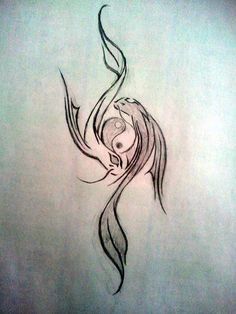 Pisces Tattoo Designs, Avatar Tattoo, Petit Tattoo, Kunst Tattoos, Yin Yang Tattoos, Pisces Tattoos, Koi Tattoo, Small Flower Tattoos, Koi Fish Tattoo