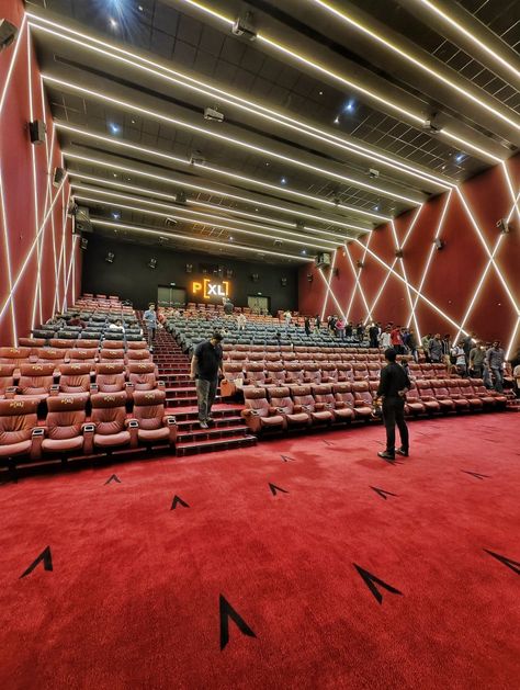 Theatre Seats, Cinema Hall, Cinema Design, Theatre Interior, Movie Pictures, Movie Theaters, Industrial Park, Theater Seating, City Design