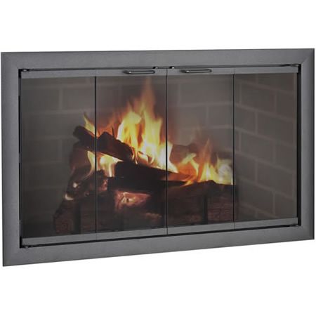 Brookfield ZC Fireplace Door Zero Clearance Fireplace, Fireplace Door, Fireplace Glass Doors, Fireplace Glass, Outdoor Wood Fireplace, Resin Patio Furniture, Fireplace Kits, Ventless Fireplace, Modern Flames