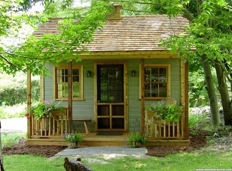 Craft Sheds, Rustic Cabin Plans, Small Rustic Cabin, Crafting Studio, Craft Studios, Diy Cabin, Tiny House Exterior, Burlington Vermont, Casa Vintage