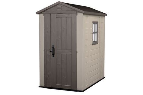 Picture of Factor 4x6 Shed Keter Shed, Pool Storage Shed, 4x6 Shed, Pool Changing Room, Outhouse Ideas, Plastic Storage Sheds, Resin Sheds, Outdoor Garden Art, Pool Storage