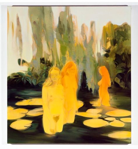 Figurative Painting, Figurative, Abstract Painting, Lily, Trees, Paintings, Yellow, Water