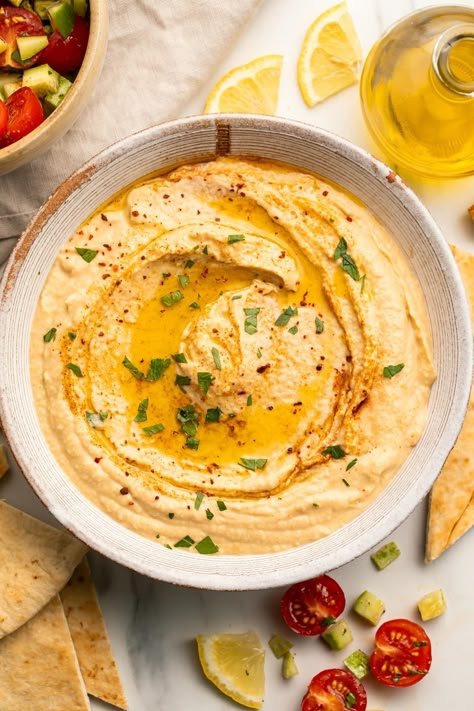 Homemade Hummus Without Tahini, Hummus Without Tahini, Best Hummus Recipe, 40 Aprons, Easy Hummus Recipe, Eggplant Dip, Easy Hummus, Baba Ganoush, Make Hummus