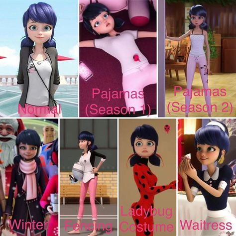 A compilation of different outfits that #MiraculousLadybug characters have worn throughout the show (so far). Please note that this… Miraculous Ladybug Characters, Ladybug Characters, Ladybug Outfits, Crazy Fans, Miraculous Characters, Marinette Dupain Cheng, Normal Girl, Miraculous Ladybug Fan Art, Ladybug Comics