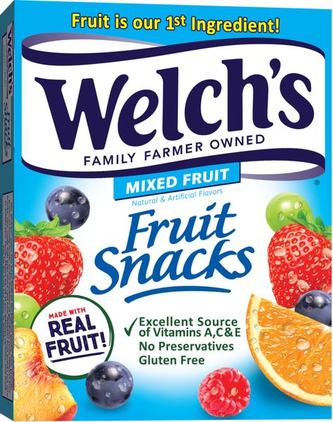 Squishy Food, Welches Fruit Snacks, Sources Of Vitamin A, Free Fruit, Grocery Foods, Fruit Puree, Free Snacks, Grape Juice, Mixed Fruit