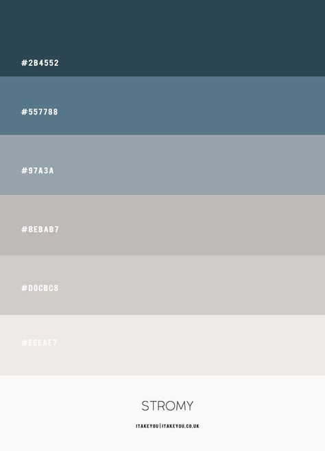 Bluish Grey Color Palette, Greys And Blues Palette, Grey And Blue Colour Palette, Colour Palette Grey Blue, Blue Grey Combination, Smokey Grey Paint Colors, Cool Grey Color Palette, Slate Blue Palette, Deep Blue Colour Palette