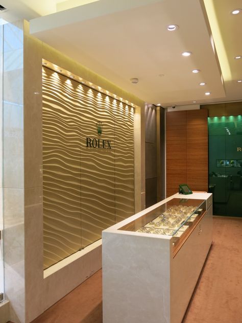 Rolex on Behance Rolex Store Interior, Rolex Store, Rolex Shop, Shop Facade, Pearl Logo, Exhibition Booth, Architectural Details, Store Interior, House Inspo