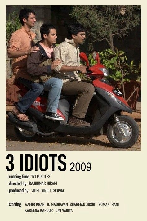 Minimalist poster of life changing movie called 3 idiots Hindi Movies Posters, Iconic Bollywood Movies, Good Bollywood Movies, Indian Movies Poster, Yjhd Poster, Bollywood Minimalist Poster, 3idiots Movie, Bollywood Movies Poster, Bollywood Movies Aesthetic