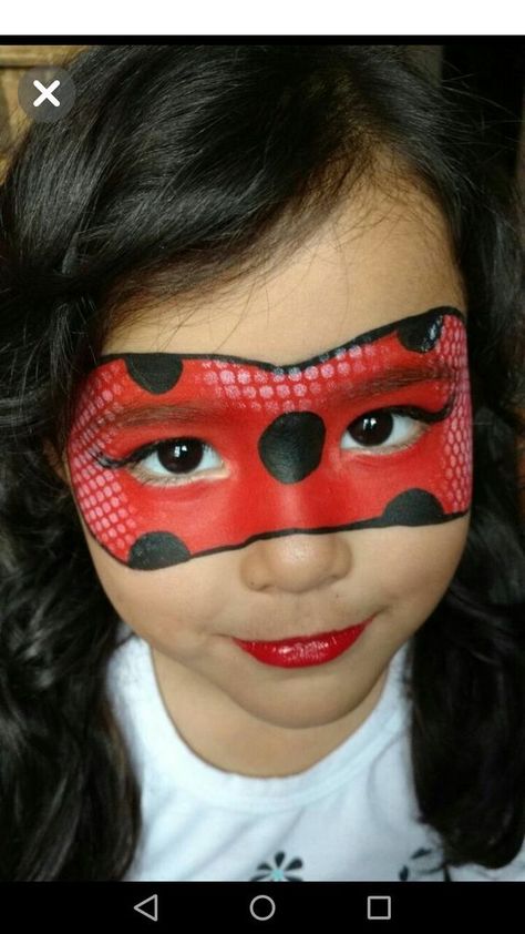 Ladybug Face Paint, Paint Business, Superhero Face Painting, Lady Bob, Animal Face Paintings, Girl Face Painting, Face Painting Tutorials, Face Painting Easy, Face Paint Makeup