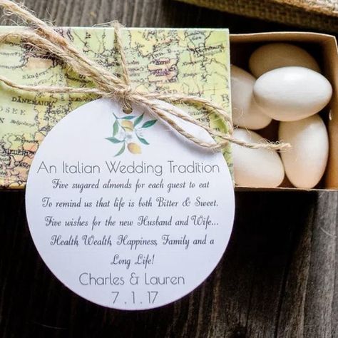 Italian Wedding Traditions, Italian Wedding Favors, Lemon Branch, Bottle Opener Favors, Jordan Almonds, Creative Wedding Favors, Wedding Advice Cards, Wedding Favors And Gifts, Wedding Traditions