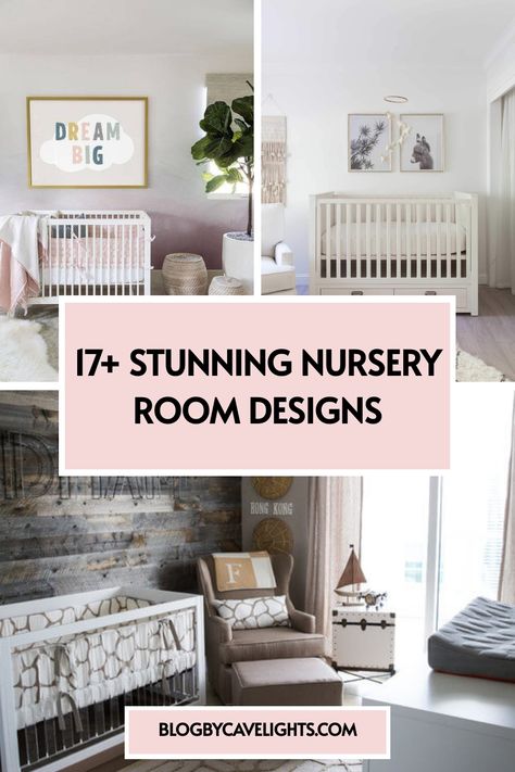 17 nursery room designs Paint Colors For Nursery, Nursery Room Ideas, Round Cribs, Blush Pink Nursery, Nursery Guest Room, Jungle Themed Nursery, Coral Nursery, Wood Crib, Green Accent Walls