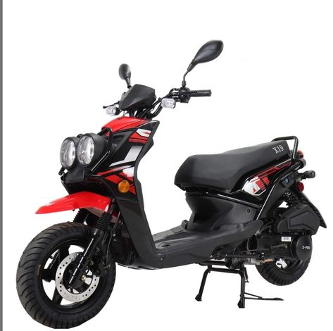 Street Gas Moped 150cc Adult Bike with 12" Aluminum Wheels (Red, Factory Package) Gas Moped, Gas Powered Scooters, Body Suspension, Mopeds For Sale, 125cc Dirt Bike, Moped Motorcycle, Power Scooter, 150cc Scooter, Gas Scooter