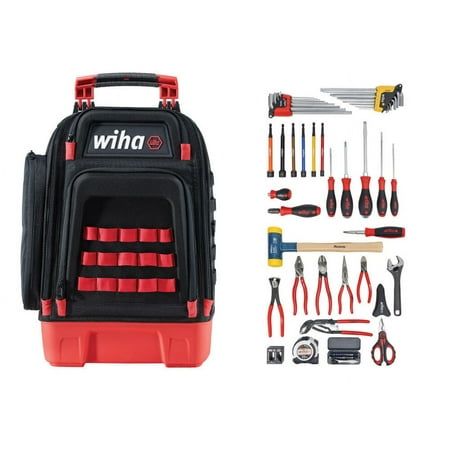 We took the popular Wiha Heavy Duty Tool Hauler Backpack and filled it with a new assortment of industrial-grade tools that work for you. Designed for safe and comfortable transport of Wiha Tools, the Heavy Duty Backpack is the perfect carry solution for accessing areas that require climbing extension or cage ladders, walking long distances to service equipment, or moving from site to site in a small payload vehicle. Theres a spot for everything with 77 storage and 30 flexible attachment options