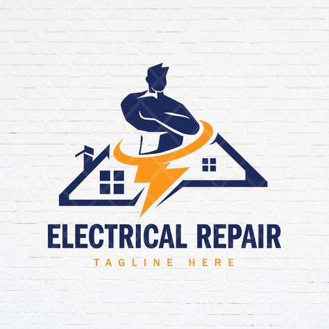 Electrician Logo Design Ideas, Electrician Logo Design, Electrician Clipart, Electrical Logo Design Ideas, Logo Design Electric, Logo For Electrical Company, Electrical Company Logo, Electrical Business, Electric Company Logo