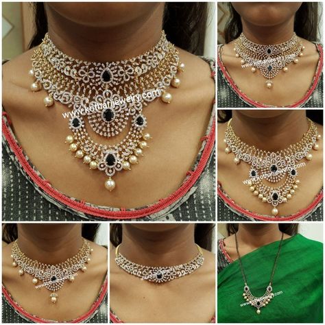 Multy Use Diamond Choker with Detachable Pendent 2 In 1 Necklace Jewelry Indian, 2 In 1 Diamond Necklace Indian, Diamond Choker Indian, Detachable Jewellery, Fancy Choker, Diamond Choker Set, Diamond Chokers, Uncut Diamond Necklace, Diamond Necklace Indian