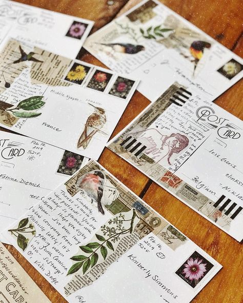 Snail Mail Inspiration, Diy Postcard, Mail Art Envelopes, Sketchbook Project, Tea And Books, Diy Journal Books, Pen Pal Letters, Atc Cards, Pen Pal