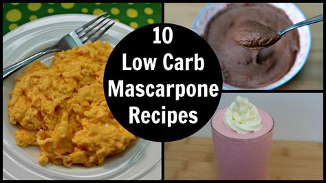 10 Low Carb Mascarpone Recipes - Keto Diet Friendly Ways To Enjoy Mascarpone Cheese - including sweet desserts and mouth watering savoury recipes. Keto Mascarpone, Cheese Diet, Diet Friendly Desserts, Cheese Ideas, Mascarpone Recipes, Savory Recipe, Low Carb Fruit, Low Carb Treats, Diet Desserts