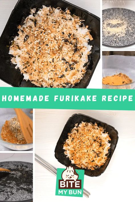 How to make your own furikake at home [shrimp & bonito flavor recipe!] How To Season Rice, Furikake Recipe, Season Rice, Japanese Seasoning, Plain Rice, Nori Seaweed, Dried Shrimp, Ethnic Food, Seasoned Rice