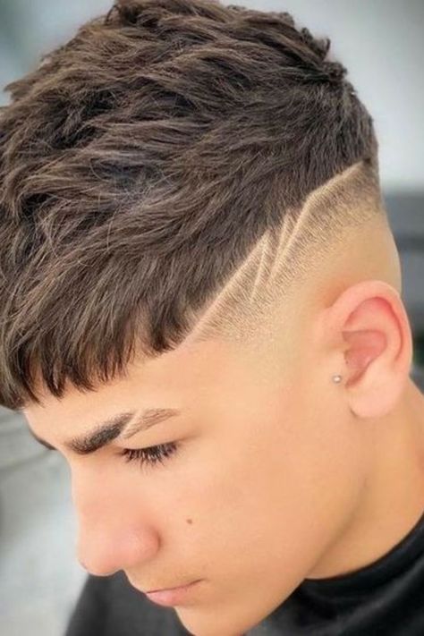 25 Trendy Lightning Bolt Haircut Ideas To Style In 2023 Hair Designs For Boys, Boys Haircuts With Designs, Faded Haircut, Boys Fade Haircut, Taper Fade Short Hair, Fade Haircut Designs, Hair Designs For Men, Boys Haircut Styles, Taper Fade Curly Hair